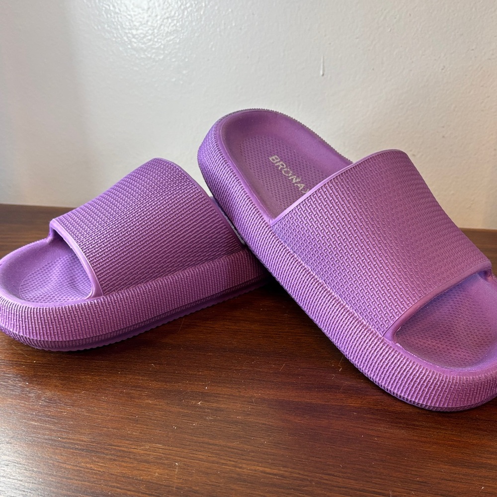 Vibrant Purple Slide Sandals